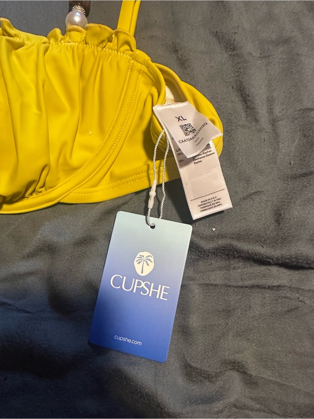 Cupshe Yellow Ruffle Underwire Bikini Set - Picture 6 of 7